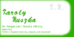 karoly muszka business card
